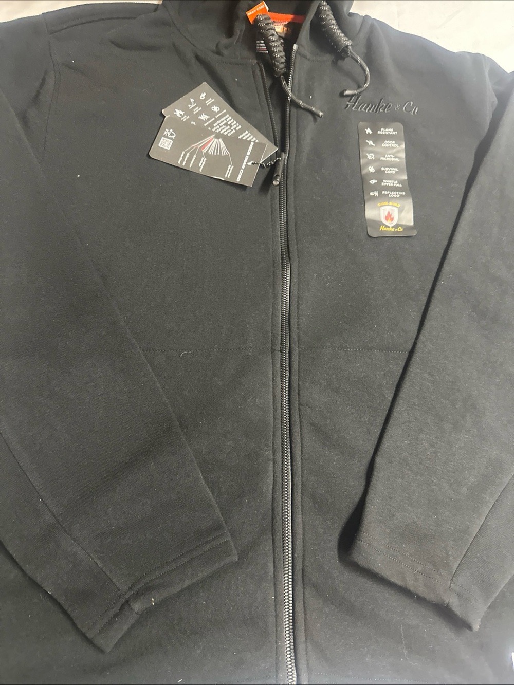Hawke & Co Men's Black Full-Zip Hoodie Sweatshirt